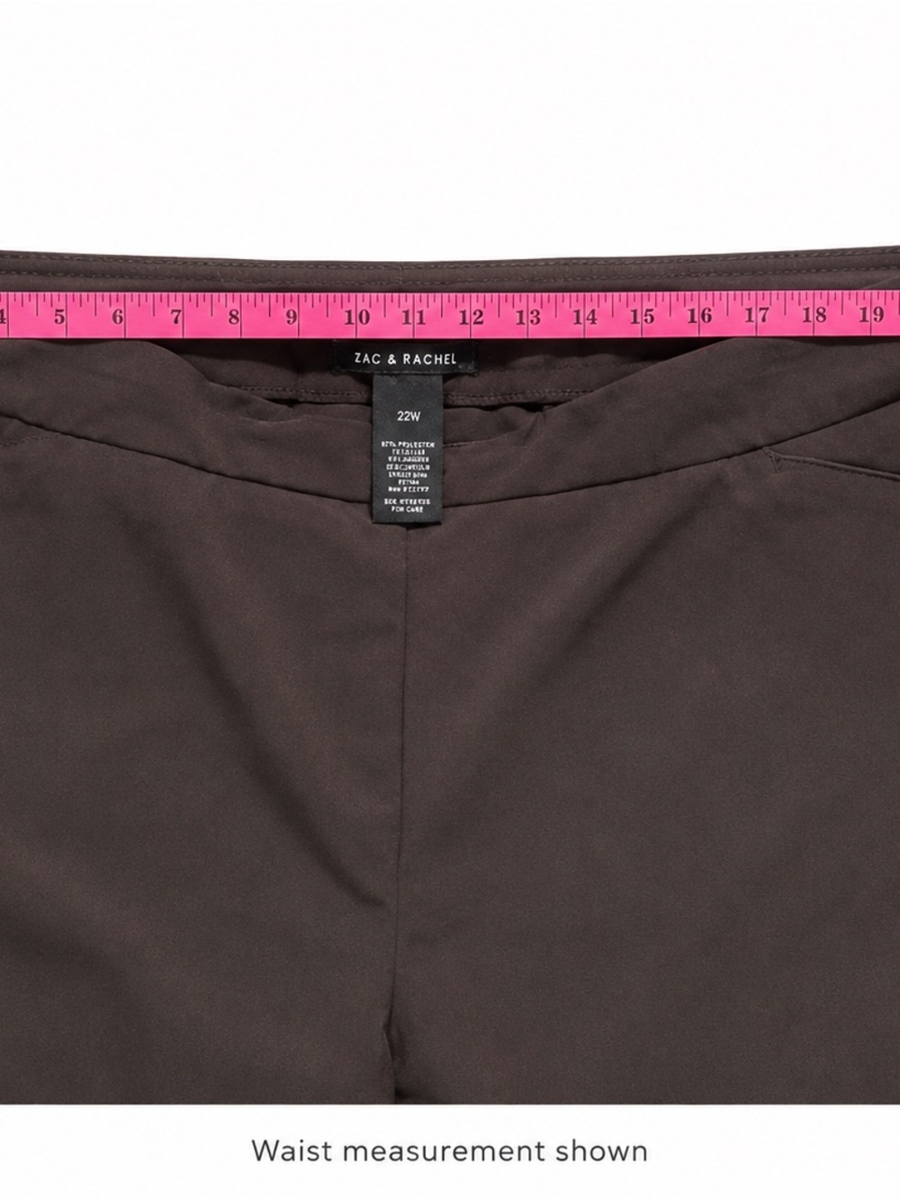 Zac & Rachel Woman Black Stretch Dress Pants 22W NWT Plus Size Career - Picture 5 of 9